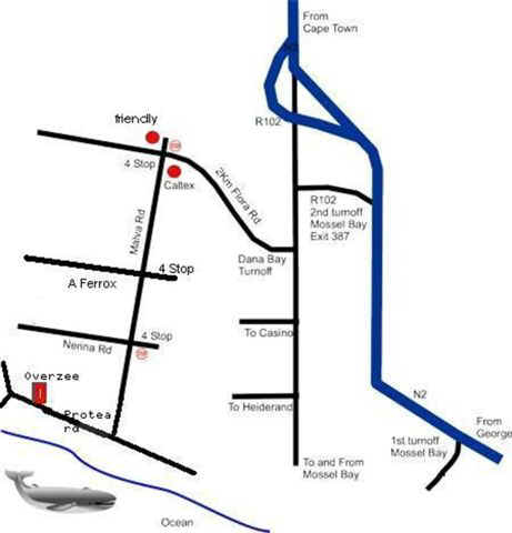 overzee guesthouse map
