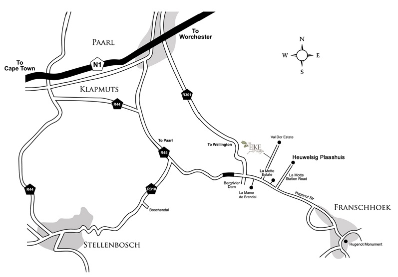 map directions to die eike guest house