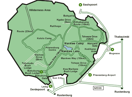 how to get to kwa maritane bush lodge in pilanesberg game reserve