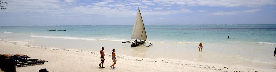 Azure ocean  white beaches are all part of Zanzibars attraction as a relaxing holiday destination